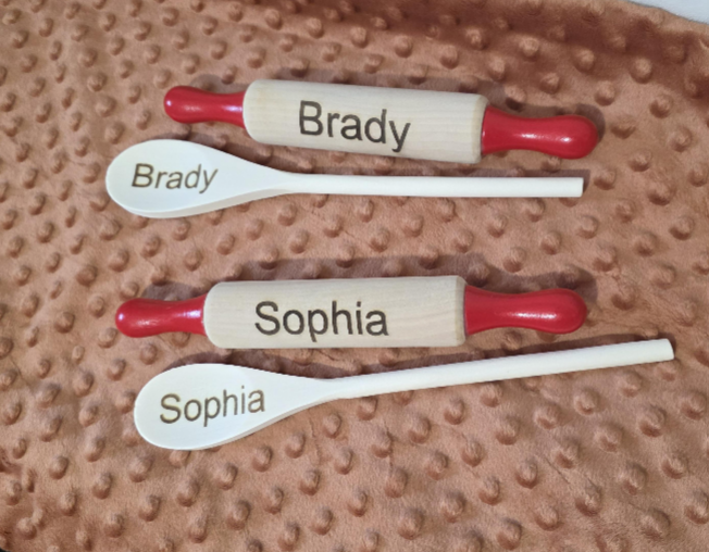 Personalized Kids Cooking Utensil Set – Fun & Safe Gift for Little Chefs in training!
