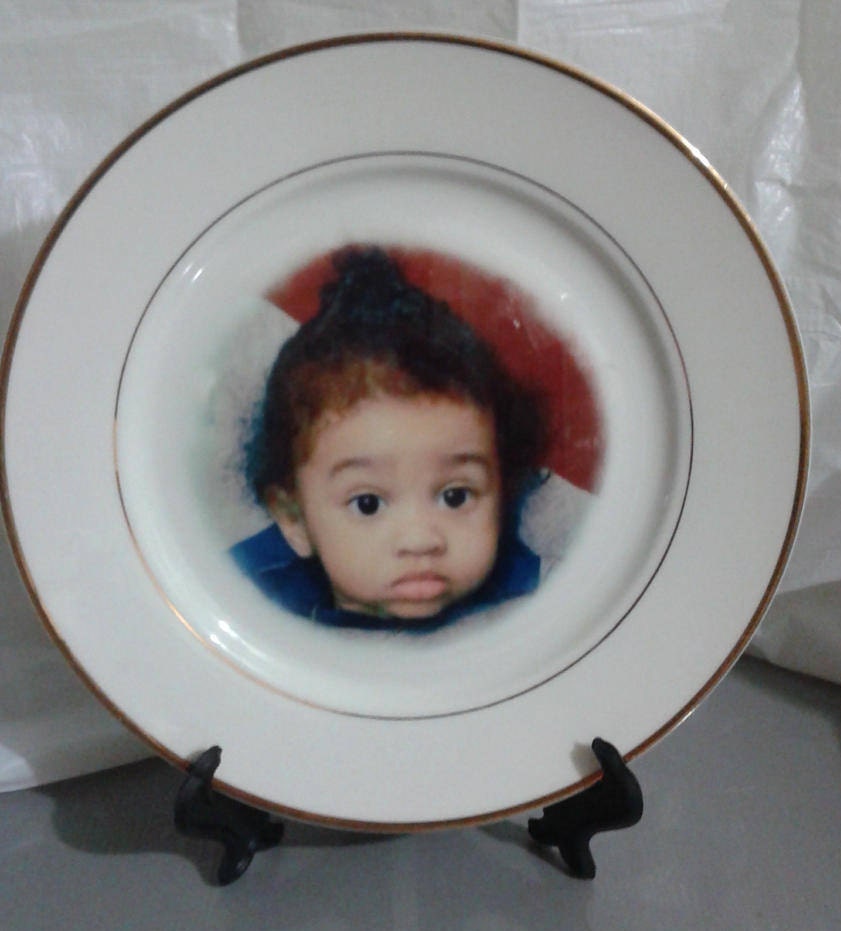 Photo Personalized ceramic Plates, Christmas gift