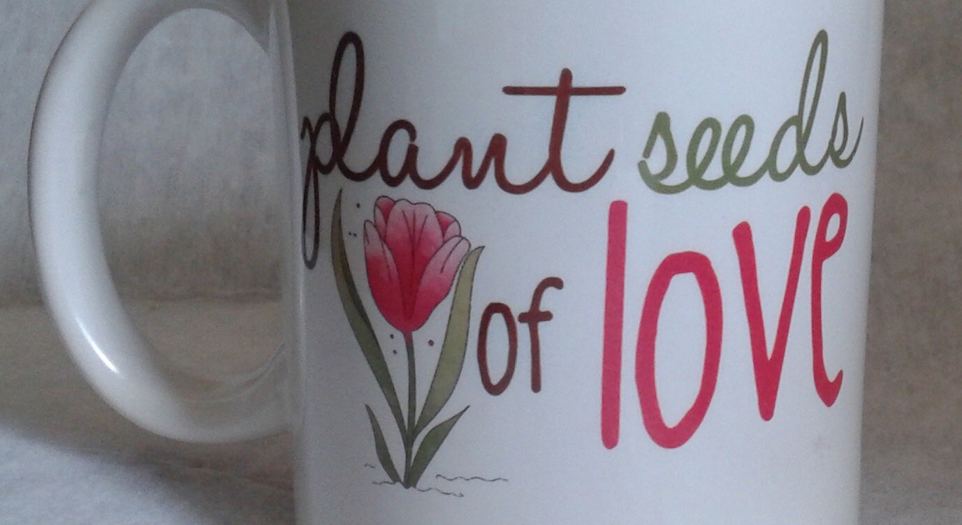 Mug Ceramic Coffee plant seeds of love mug