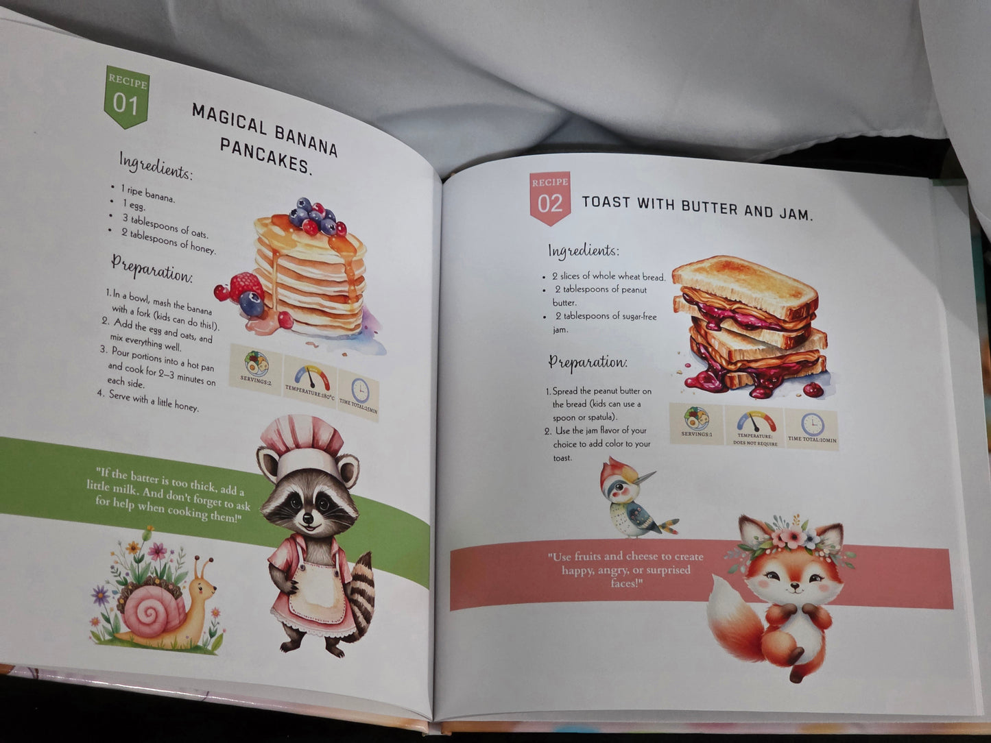 Personalized kids' cookbook