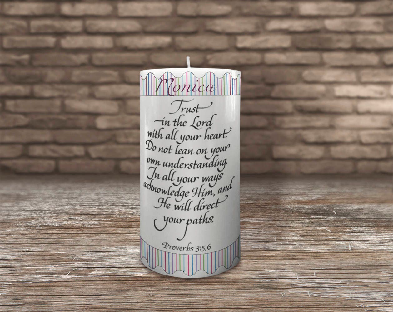 Scripture candle