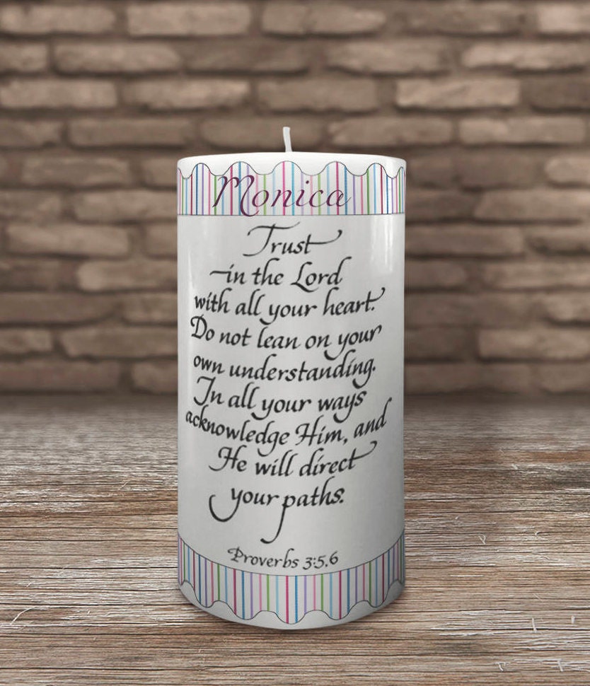 Scripture candle