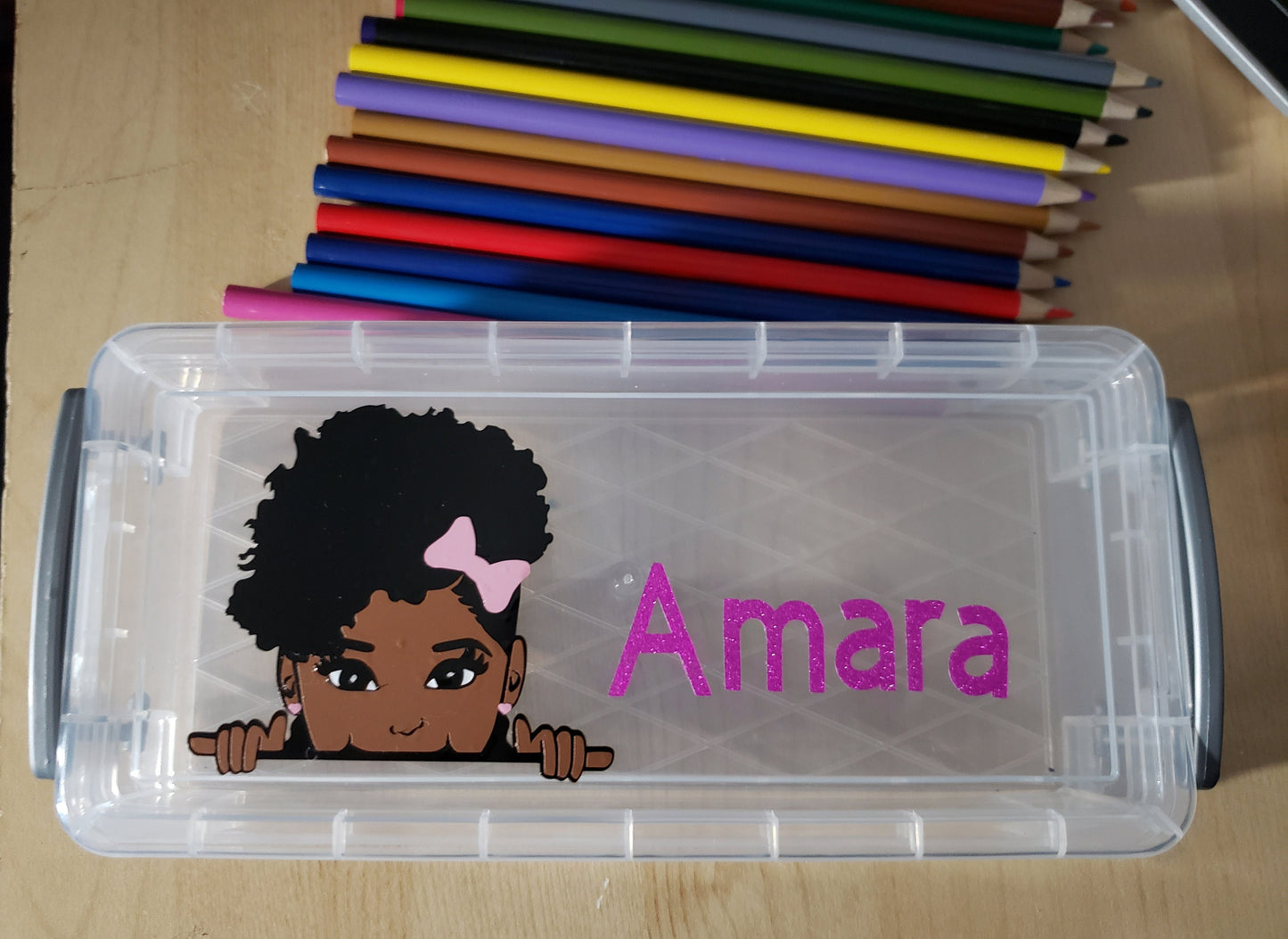 personalized Pencil Box Peeker