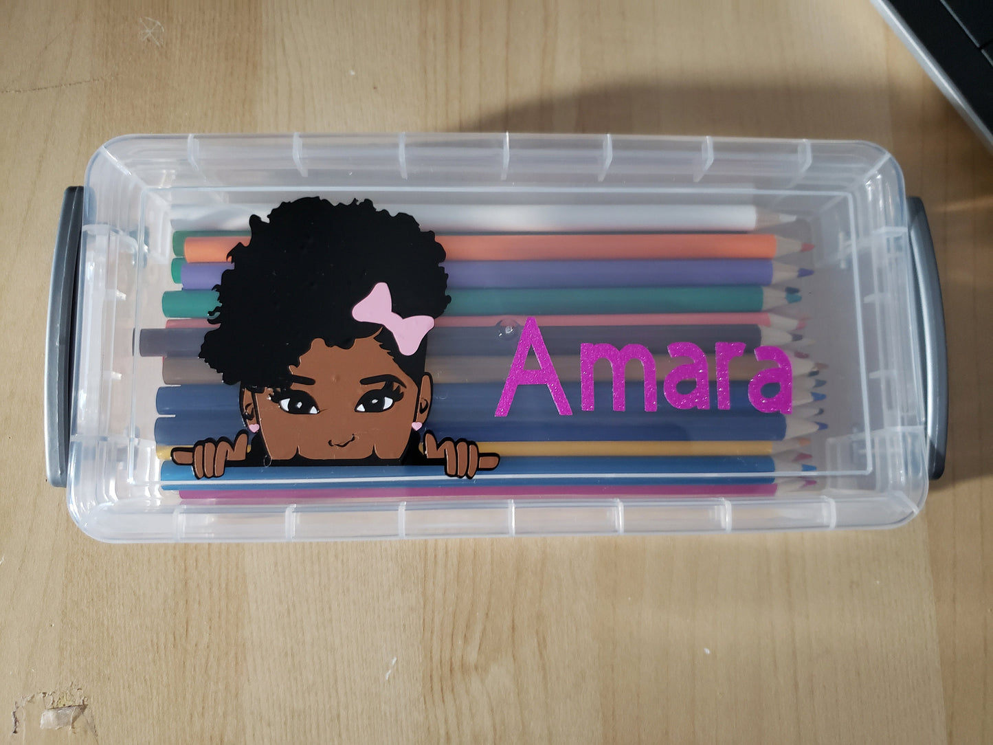 personalized Pencil Box Peeker