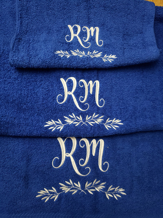 Personalized bath towel 3 pc. set