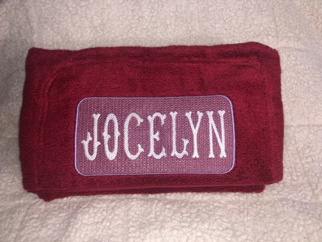 Personalized bath towel