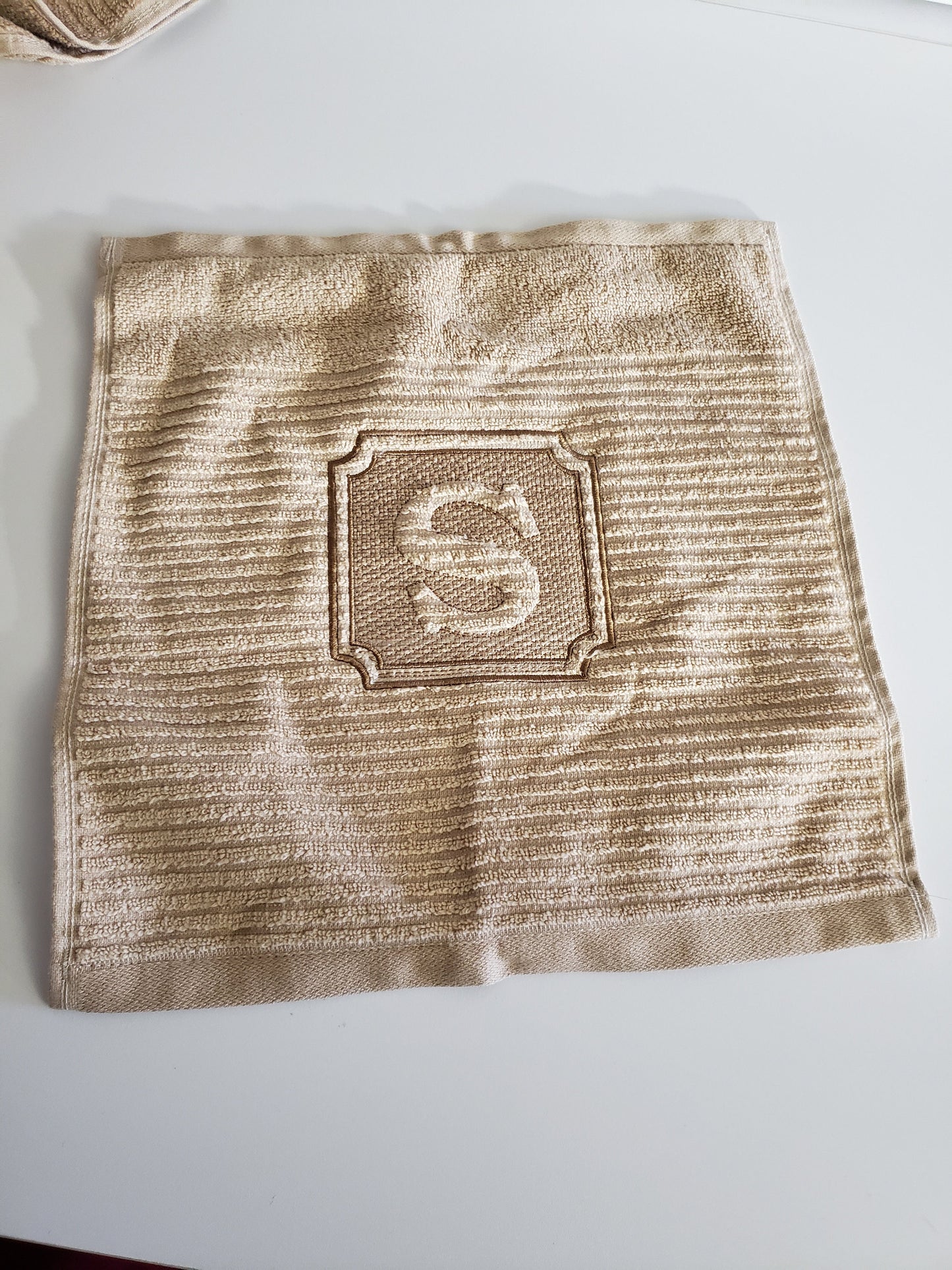 Personalized monogram bath towel