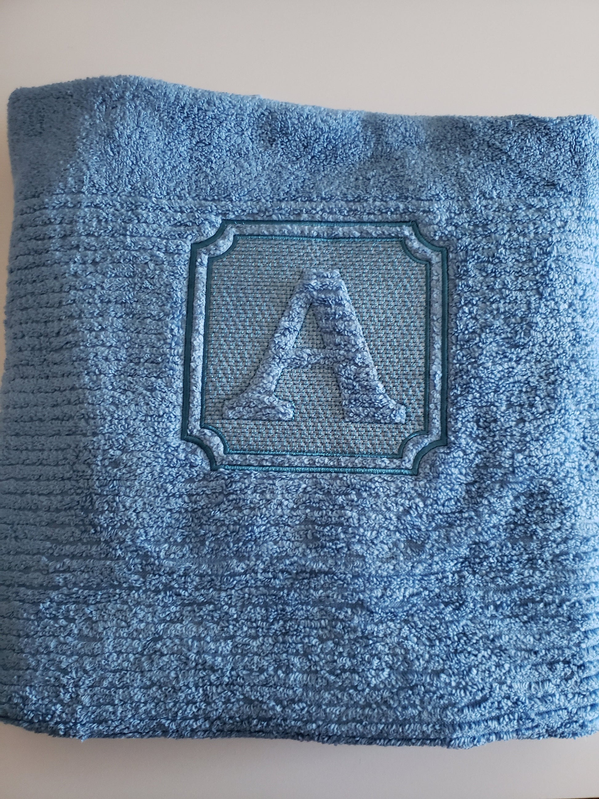 Personalized monogram bath towel