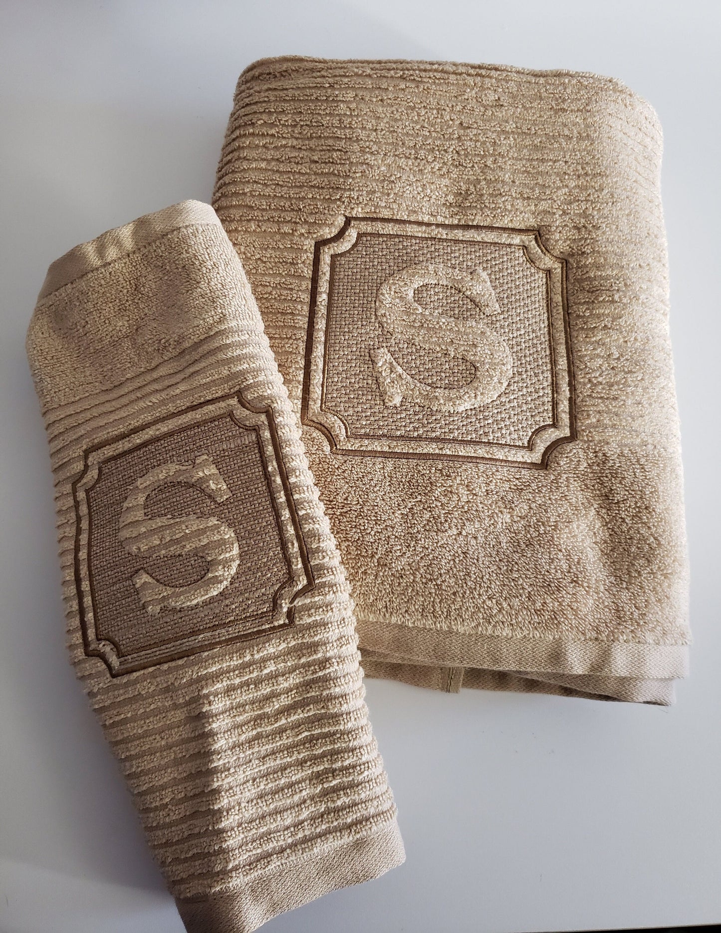 Personalized monogram bath towel