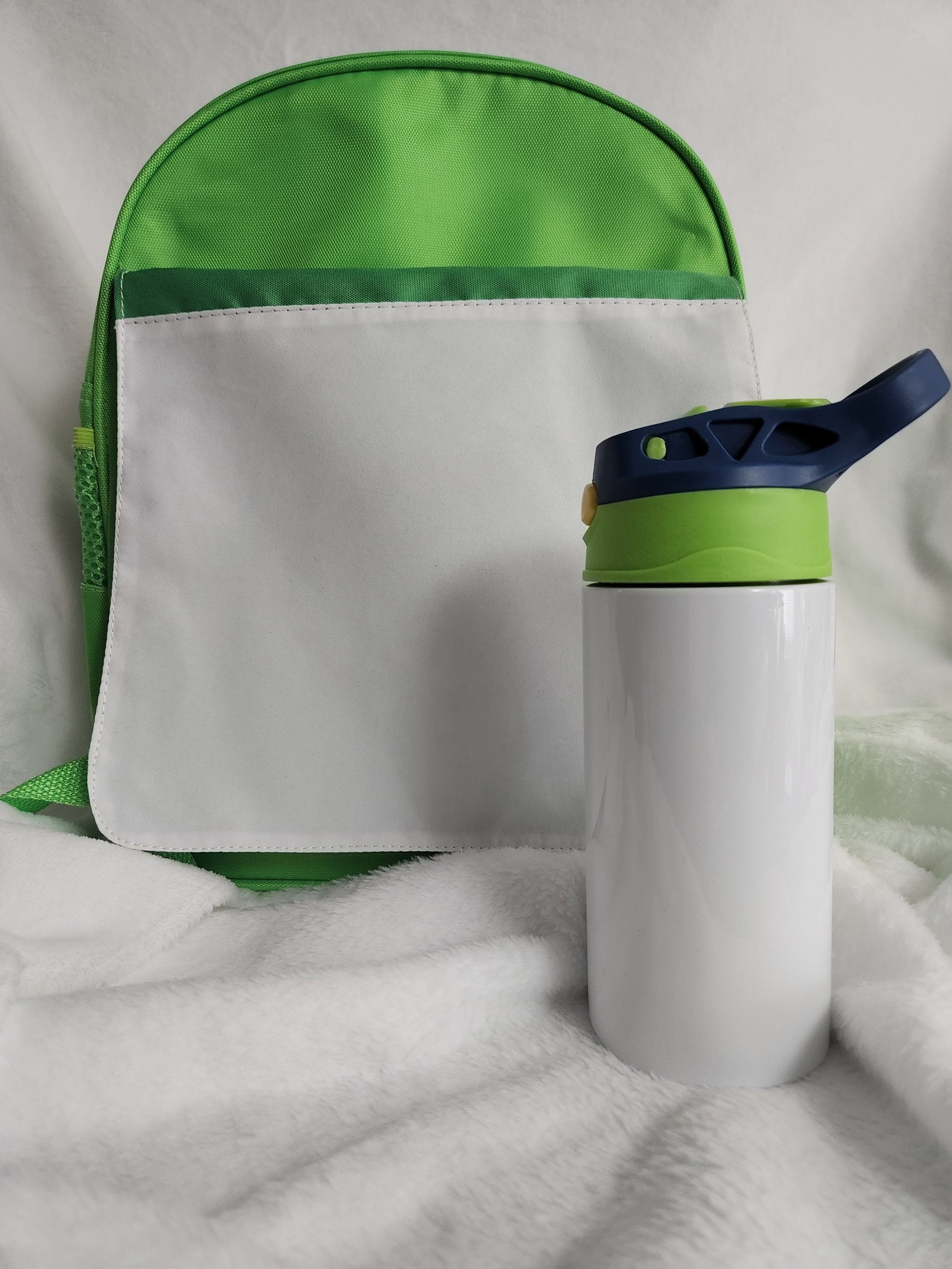 School Backpack and water bottle customize your own