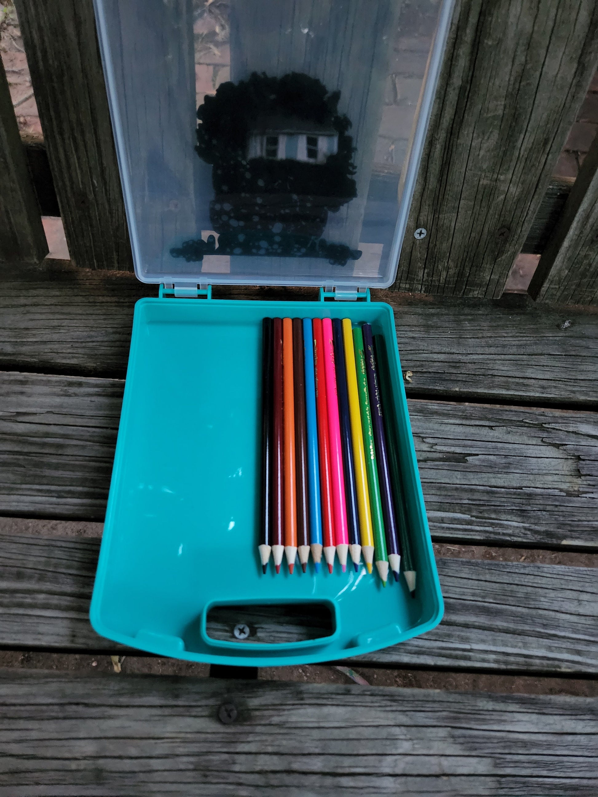 personalized Crayon Box Peek a boo, pencil holder, Markers Holder Case, African American peek a boo