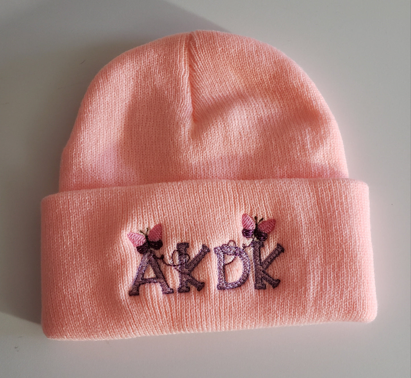 Personalized monogram beanie, embroidery winter hat, cuffed beanie, gift for kids