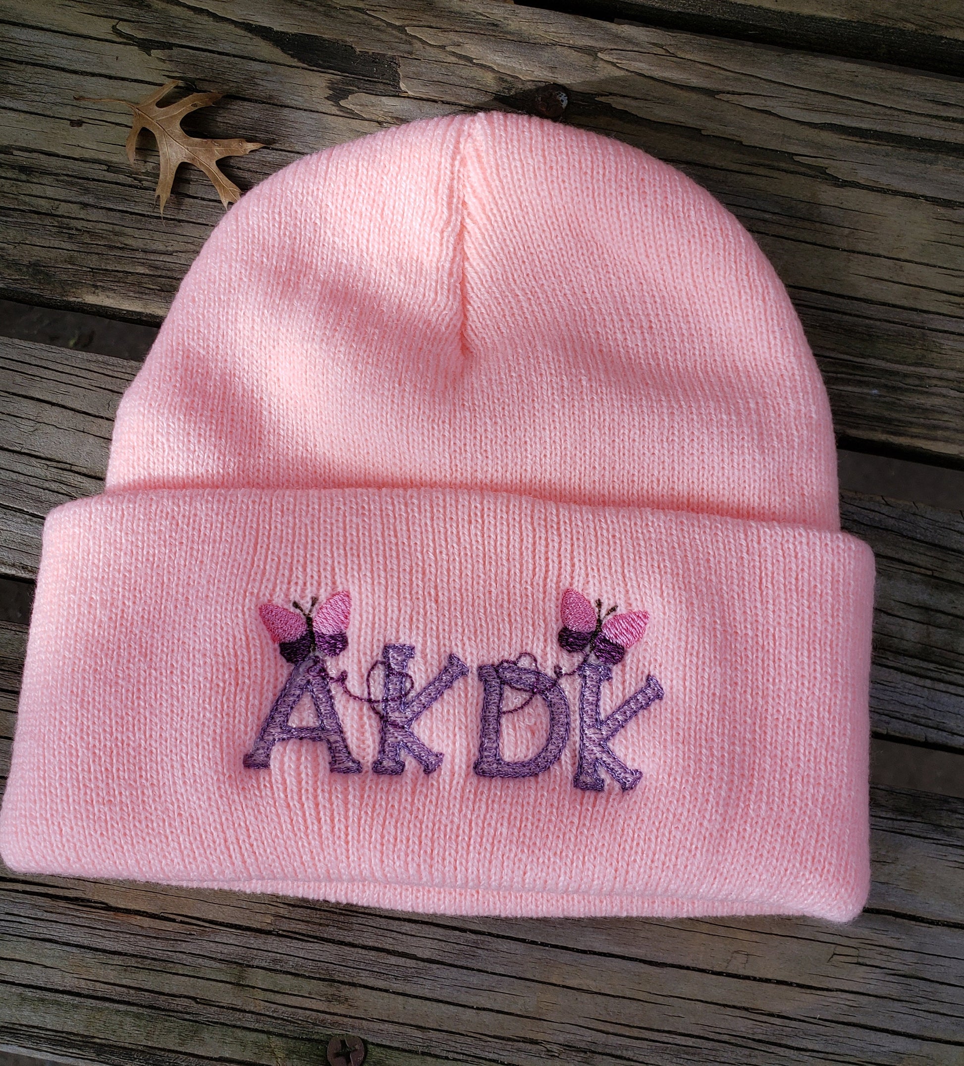 Personalized monogram beanie, embroidery winter hat, cuffed beanie, gift for kids