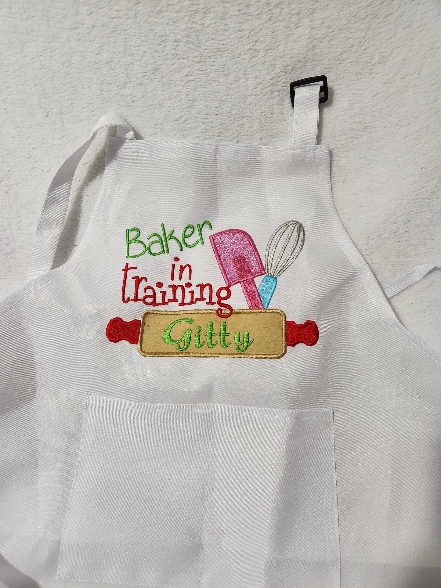 Baker in training, Aprons/Chef hat for kids, Personalized, embroidery