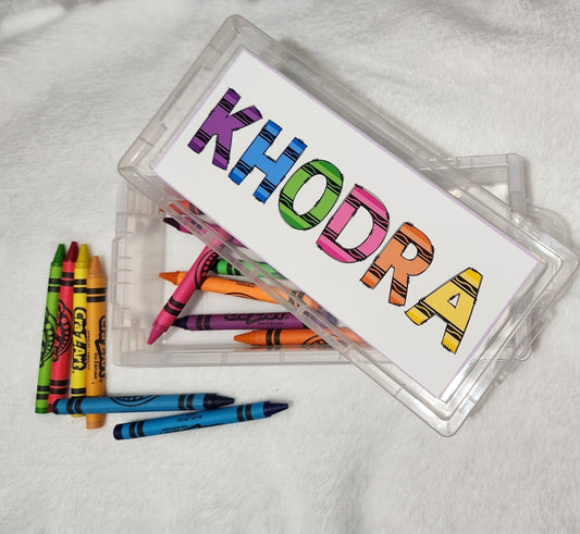 personalized Crayon and Pencil Box