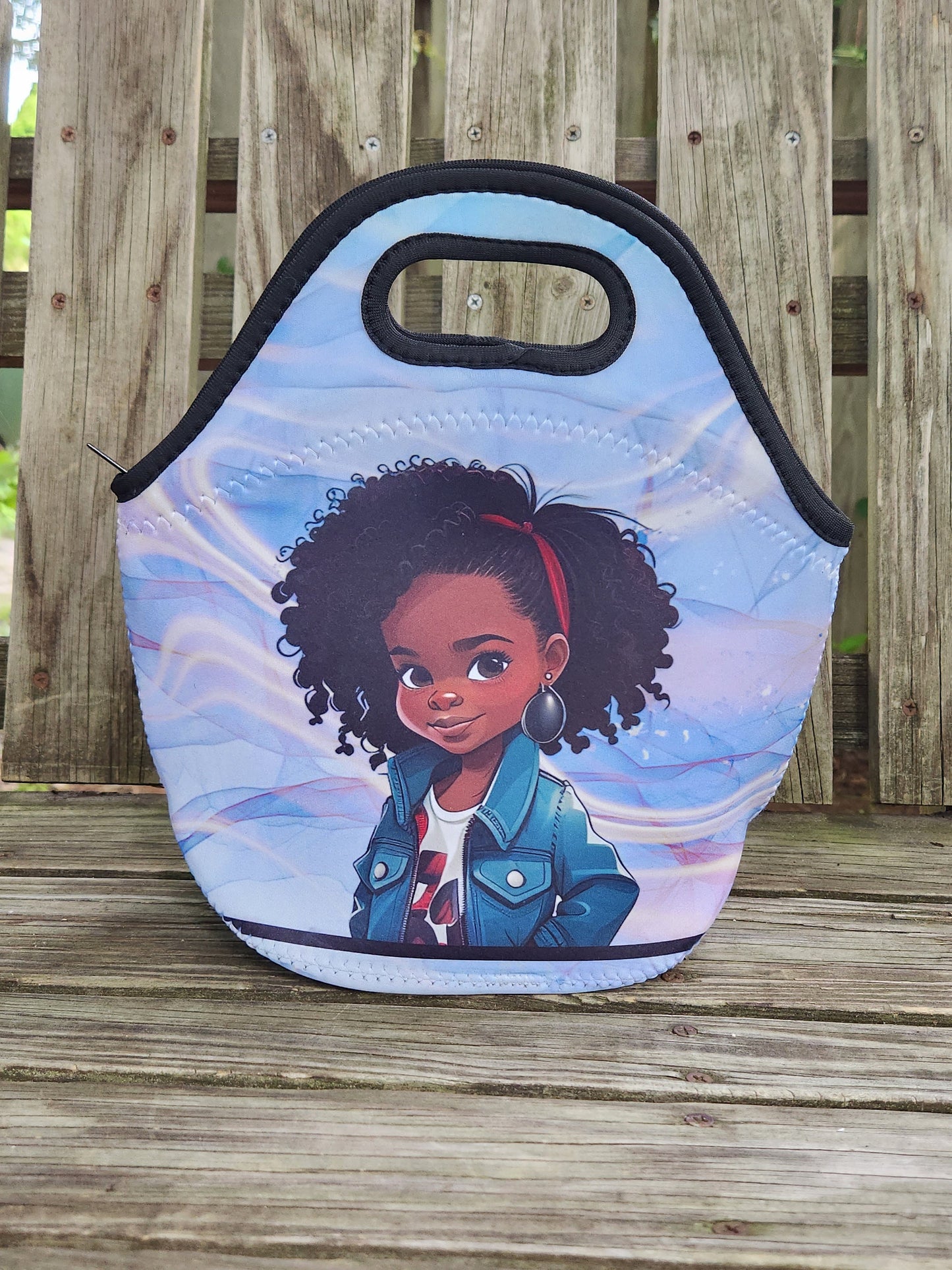 Lunch tote bag, neoprene bag, back to school lunch bag