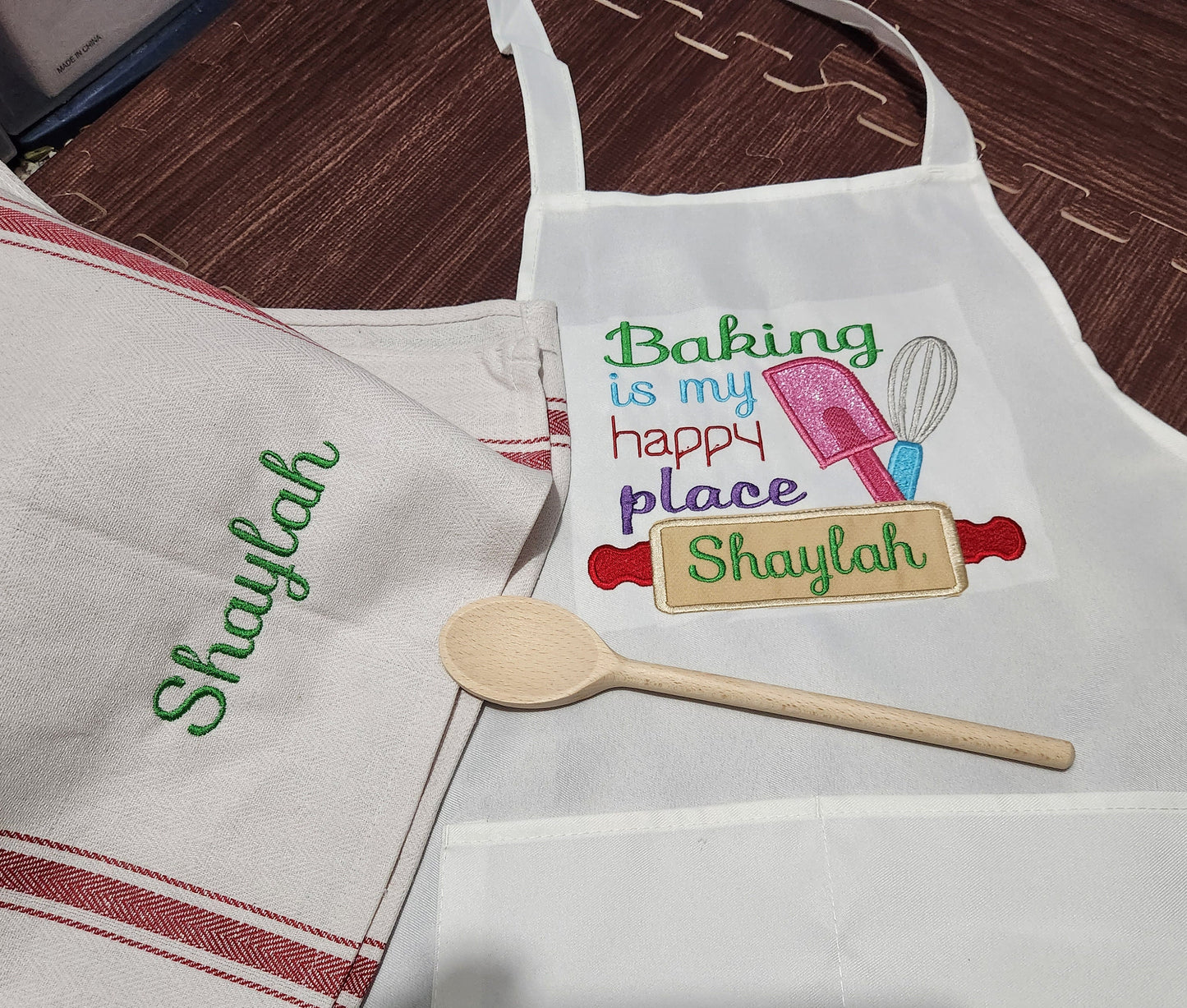 Aprons for Adults, Personalized, embroidery