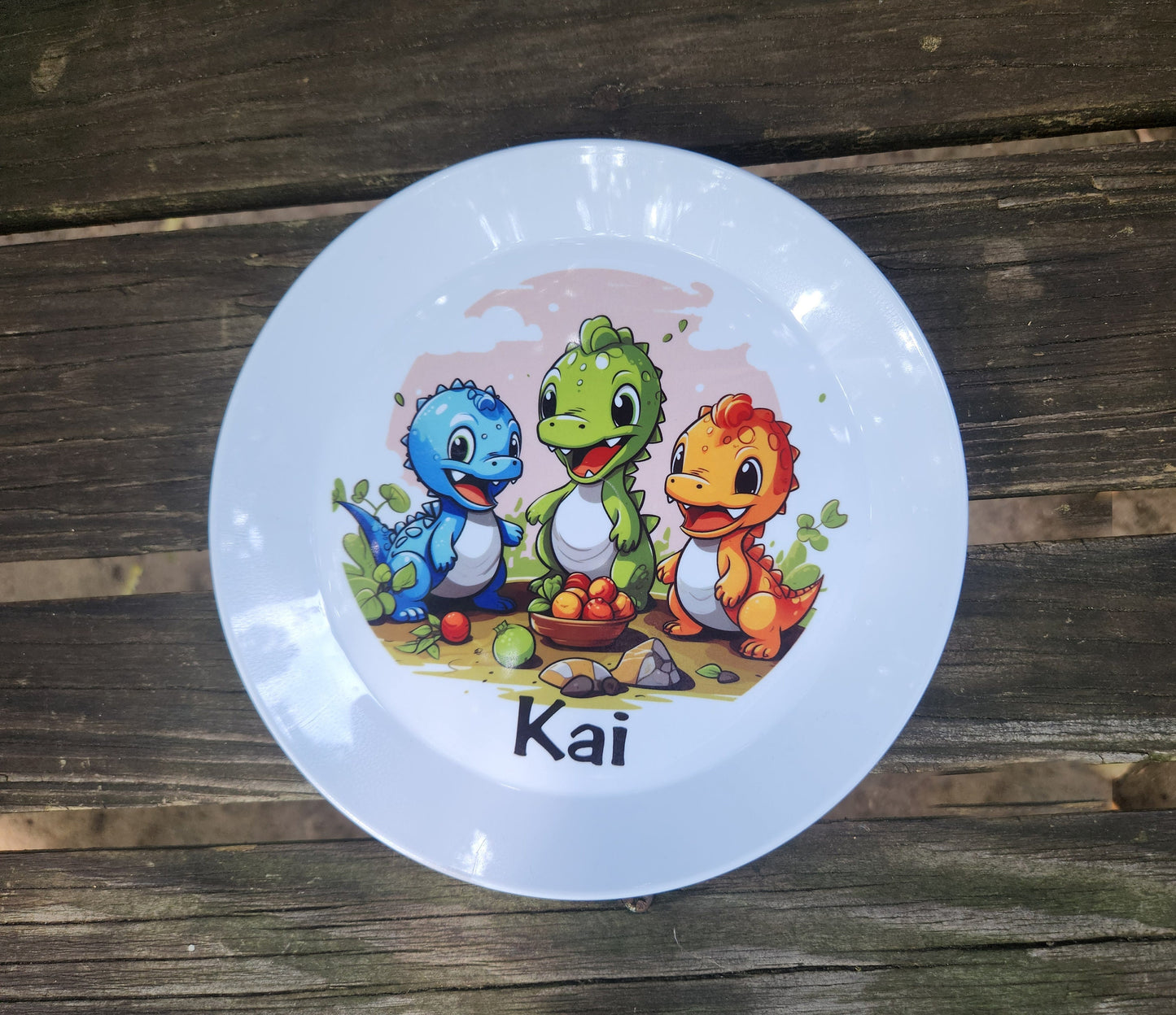 Personalized Kids’ Dining Set -"My Little Diner" kids eating set, dinosaur theme, birthday or milestone gift set.