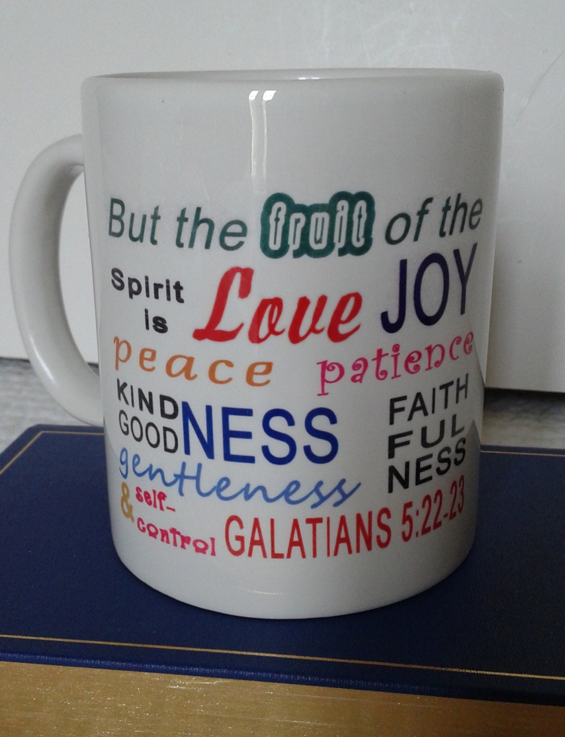 Mug, Ceramic mug, spiritual, Galatians 5:22-23, 11oz. mug, sublimation, Christian gift, bible verse mug,