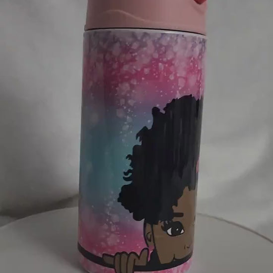 20 oz Water bottle for kids, full wrap, Personalized insulated water,