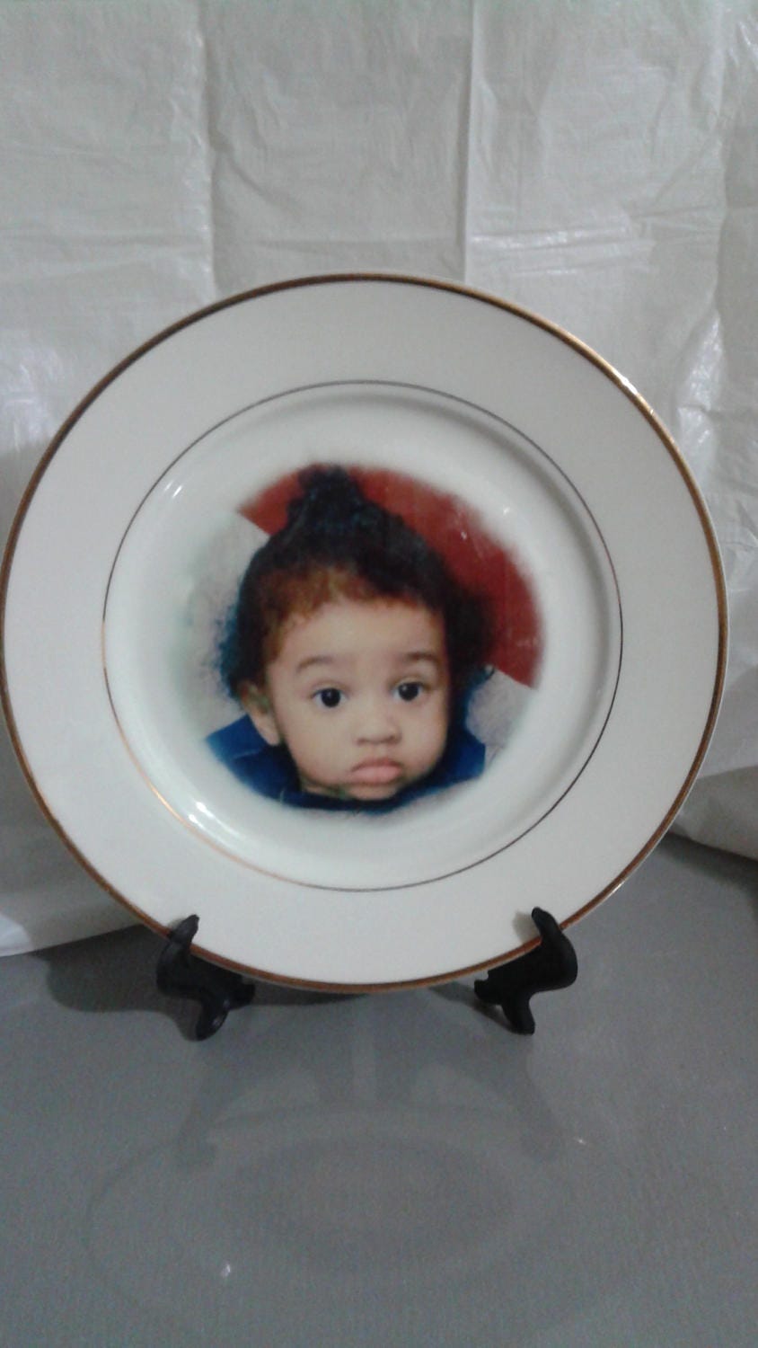 Photo Personalized ceramic Plates, Christmas gift