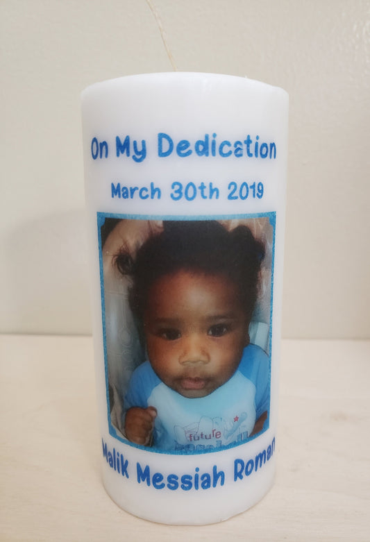 Personalized  photo candle