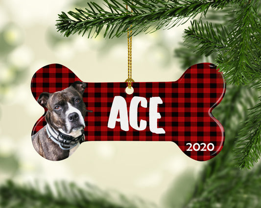 Christmas ceramic photo ornaments for dogs