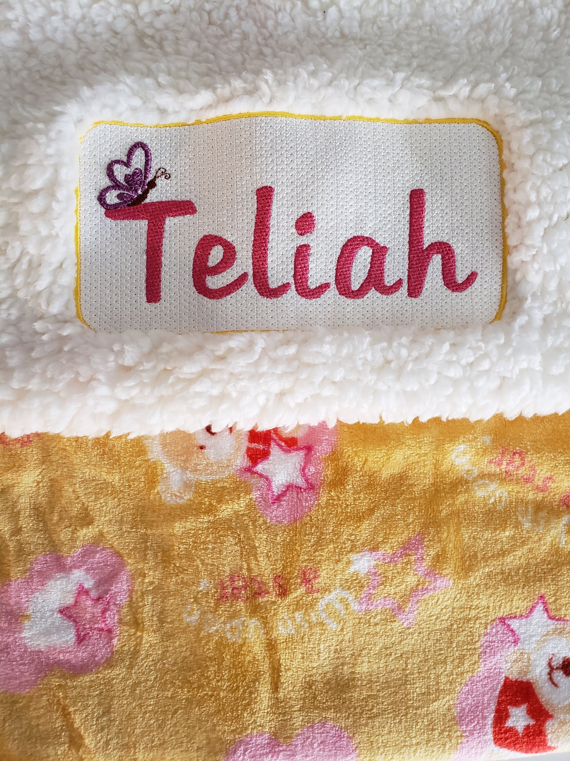 Baby/toddlers blanket, personalized blanket, mink and sherpa