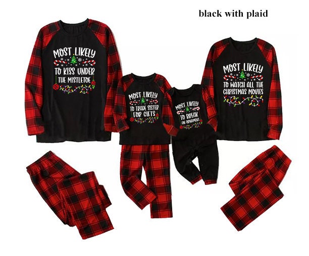 Family Christmas pajama sets, Gift for kids, family pajamas, most likely pajamas