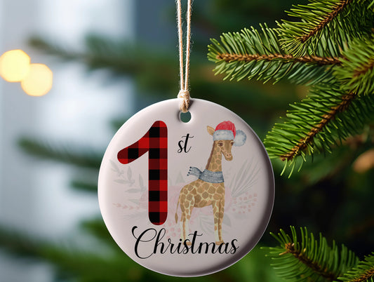 Christmas ceramic Ornament, baby's first Christmas