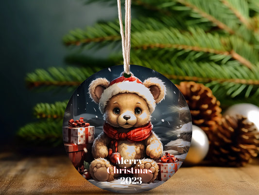 Christmas ceramic Ornament, baby's first Christmas